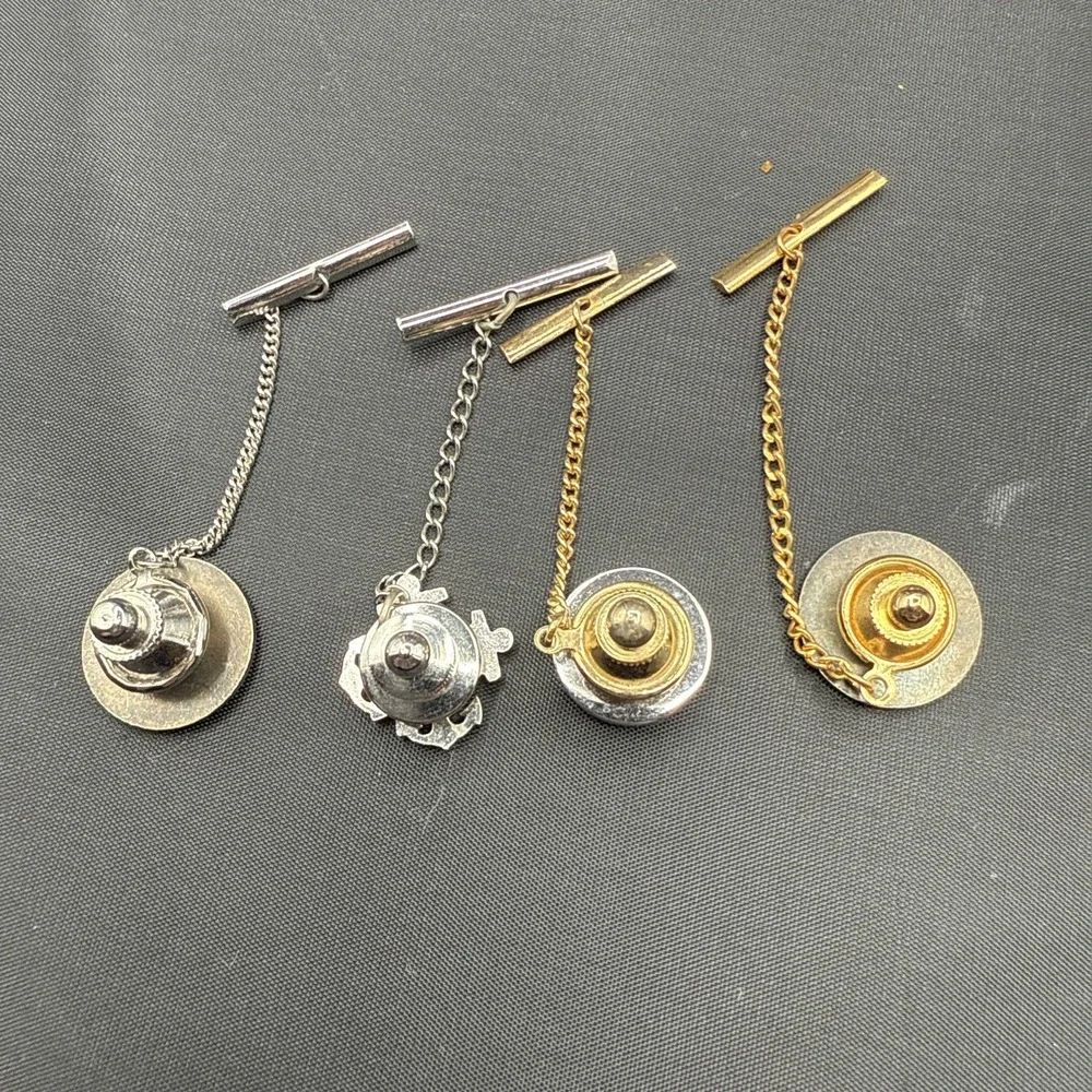 LOT-US Coast Guard Auxillary Lapel Pin Silver & Gold Tone,‎ cufflinks, tie tacks